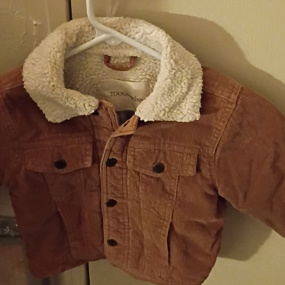 Toughskins Kids Corduroy Jacket with Sherpa Collar - Tan - Picture 2 of 4